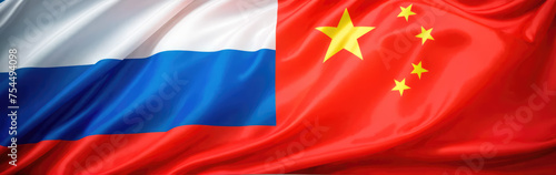 Free Download United Flag of Russia and China. Illustration. - GFXLoad