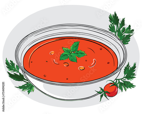 tomato soup with basil