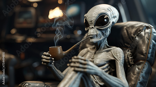 alien watching tv