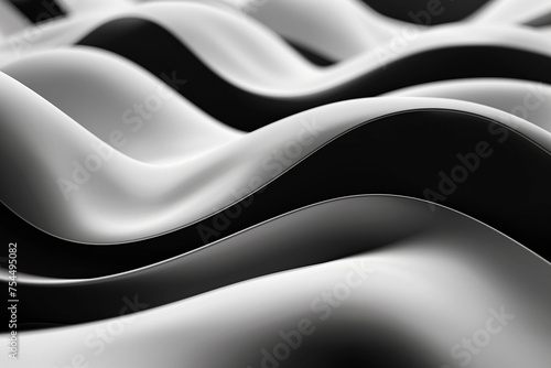 Black and white wave