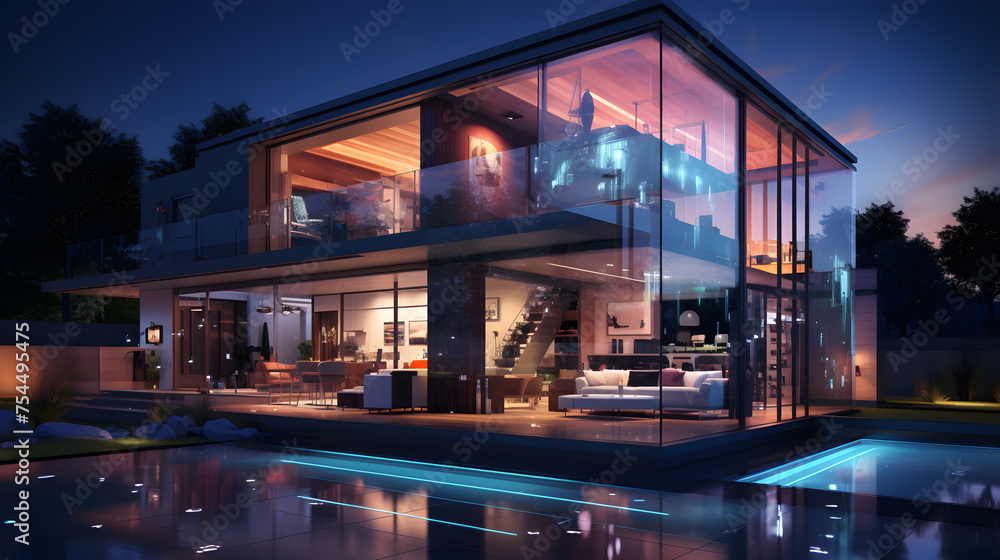Smart home technology integrates various household devices for enhanced convenience. Generative AI Smart home technology integrates various household devices for enhanced convenience. Generative AI