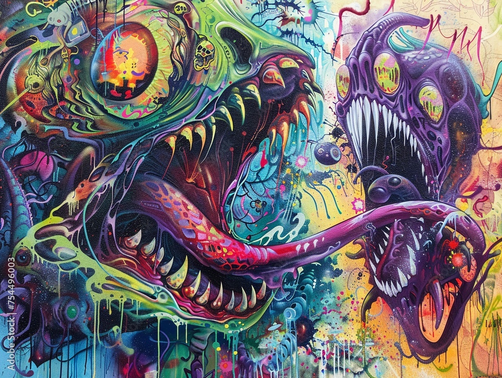 Abstract of In the bustling streets of a Victorian city they found inspiration in the vibrant murals and graffiti that adorned every corner. Abstract of In the bustling streets of a Victorian city they found inspiration in the vibrant murals and graffiti that adorned every corner.