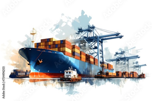 Supply Chain Mastery Container Cargo Freight Ship