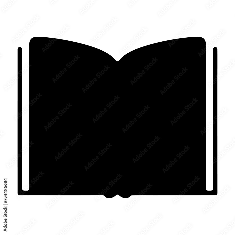 Book silhouette, Open book knowledge and education symbols set, vector illustration Book silhouette, Open book knowledge and education symbols set, vector illustration
