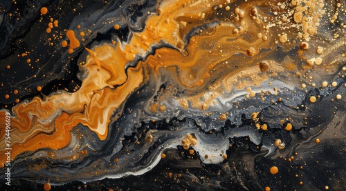 Close Up of Orange and Black Surface