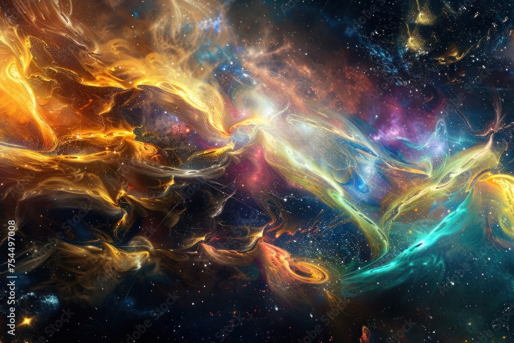 The cosmic background presents a vast expanse of stars, nebulae, and galaxies, evoking a sense of awe and wonder at the mysteries of the universe The cosmic background presents a vast expanse of stars, nebulae, and galaxies, evoking a sense of awe and wonder at the mysteries of the universe
