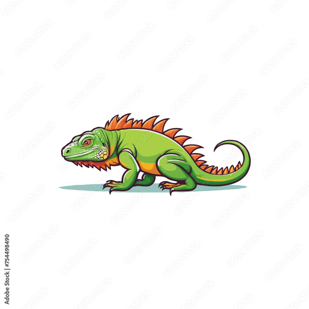 Iguana mascot logo design vector with modern illustration concept style for badge, emblem and t shirt printing. Green iguana illustration. American Iguana vector Logo Iguana mascot logo design vector with modern illustration concept style for badge, emblem and t shirt printing. Green iguana illustration. American Iguana vector Logo