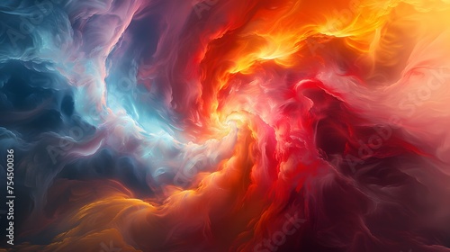 Psychedelic spirals and fractals in deep, rich colors, perfect for a captivating abstract background