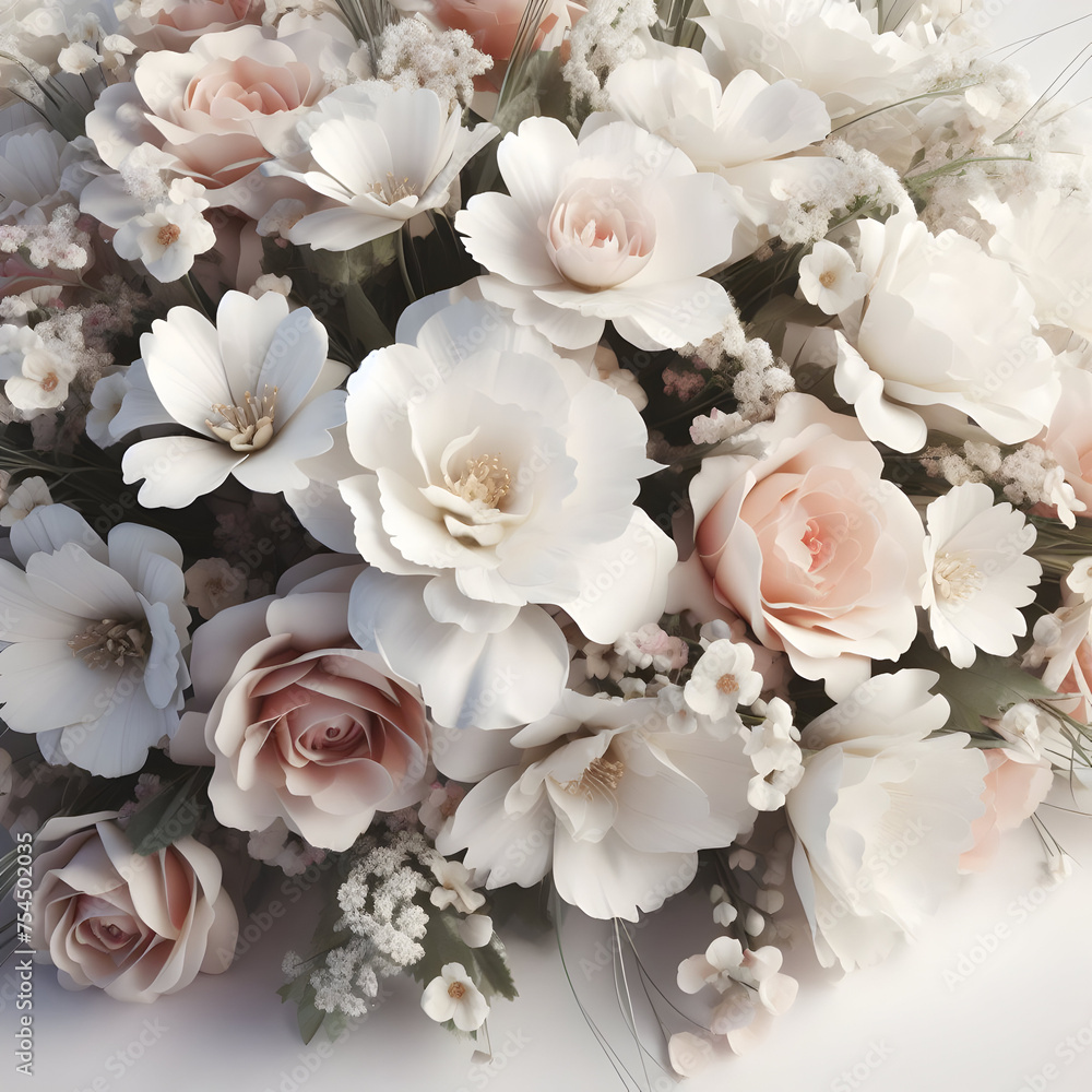 wedding bouquet on white Background wedding bouquet on white Background