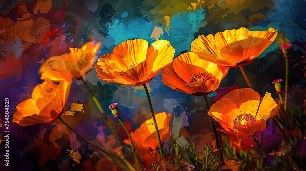 Vibrant California poppies Vibrant California poppies