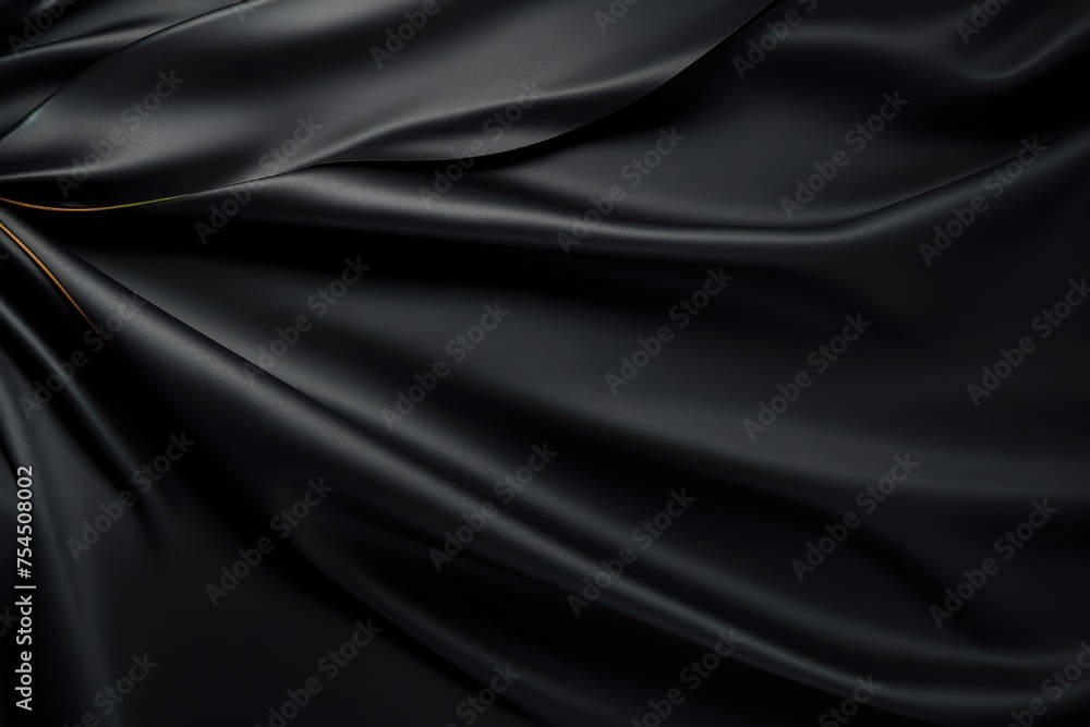 Fototapeta premium Luxurious Black Silk Fabric Texture