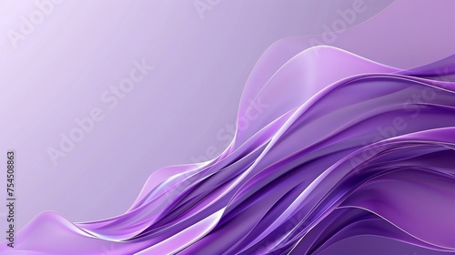  minimalist art piece with a small corner of deep purple to light pink waves transitioning to a plain background of color #fffbfc for text space. Created Using: Crisp wave details, color to no-color g