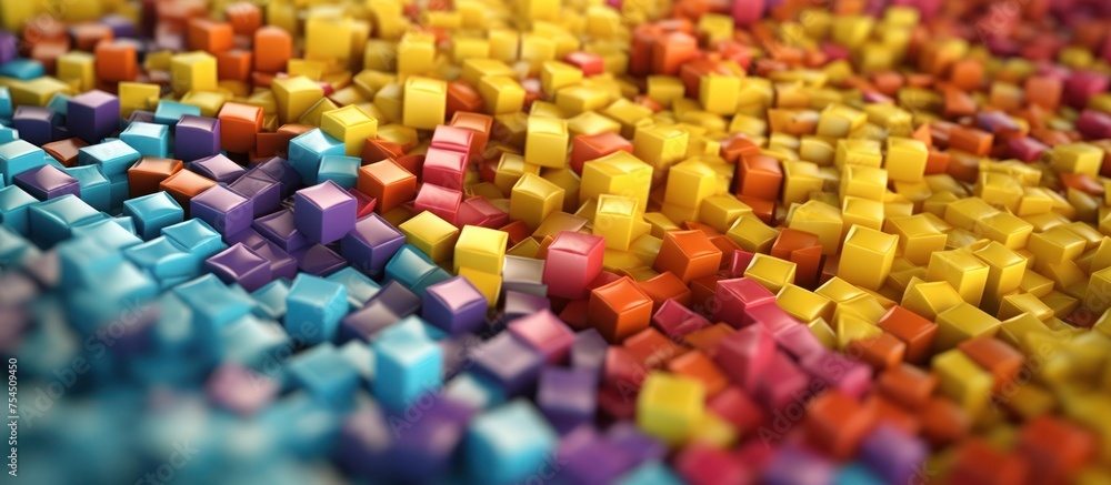 colorful cubes popping abstract colorful cubes popping abstract