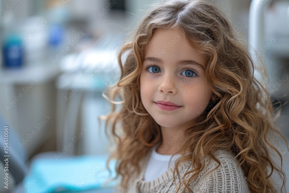 Child at dentist clinic in modern style Child at dentist clinic in modern style