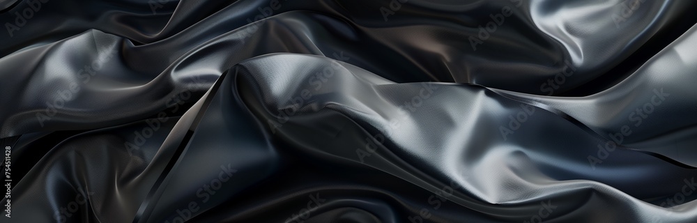 close up of a smooth shiny silk material