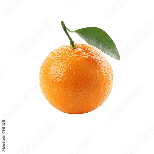 orange fruit isolated on white background. transparent png. ai generative