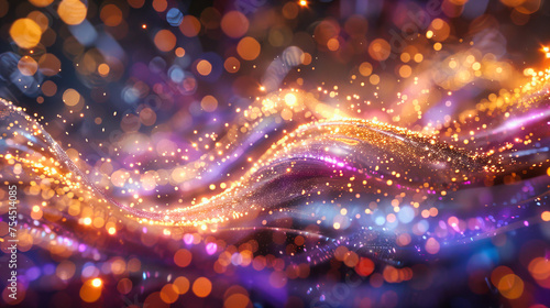 Sparkling Lights and Magical Bokeh, Abstract Background with Glowing Effects, Festive and Bright Design