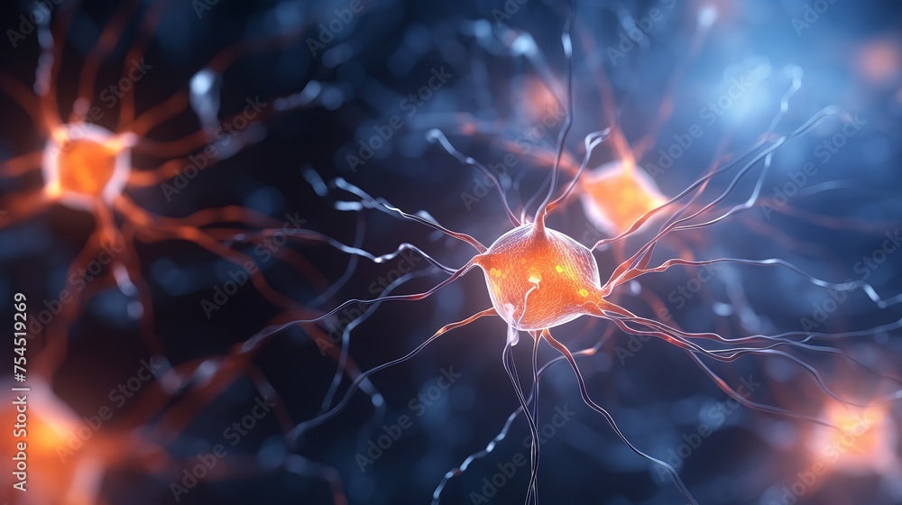 Abstract Glowing Neuron Cells: Concept of Information Processing
Abstract Glowing Neuron Cells: Concept of Information Processing