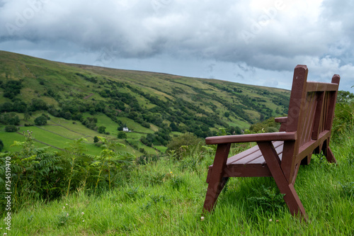 A bench on an Irish hillside
