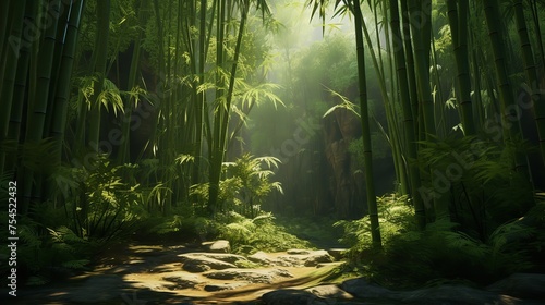 Bamboo Forest Background 8k