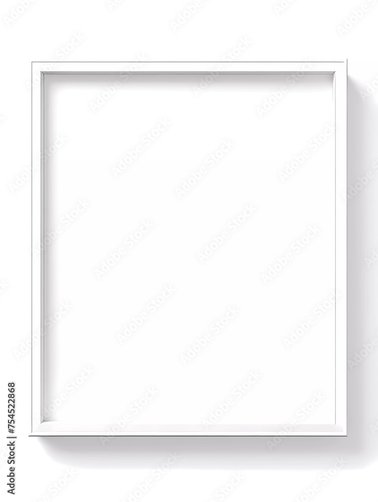 Obraz premium A white framed picture with a white background