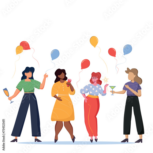 Girl with different ethnicity celebrating having fun dancing