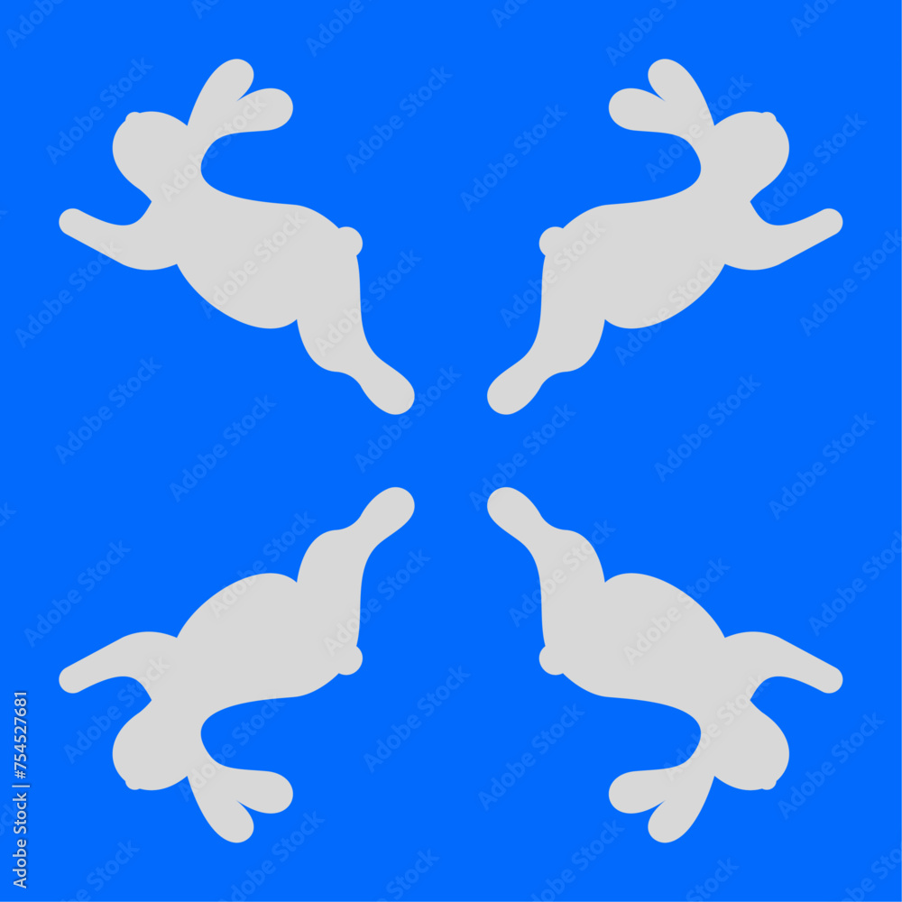 Easter bunny pattern. Easter decoration. Easter bunny pattern. Easter decoration.