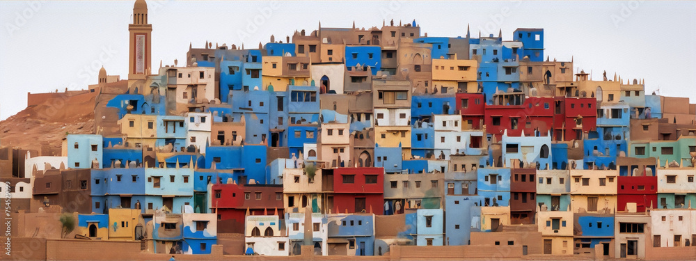 Colorful houses of the medina of Chefchaouen, Morocco.