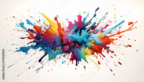 Explosion of Color: Dynamic Paint Splatter