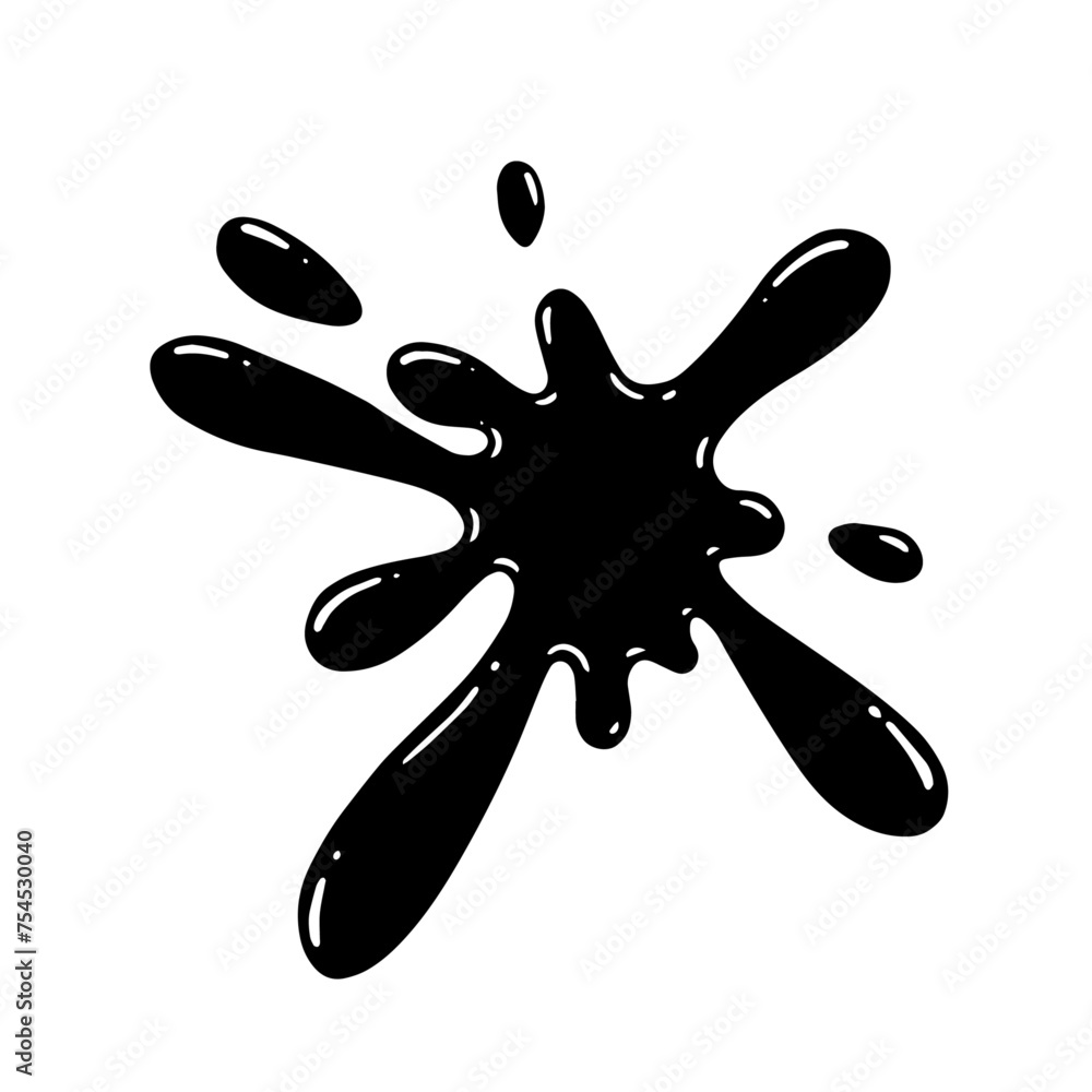 Decorative spot, ink blot, puddle. Vector graphics. Decorative spot, ink blot, puddle. Vector graphics.