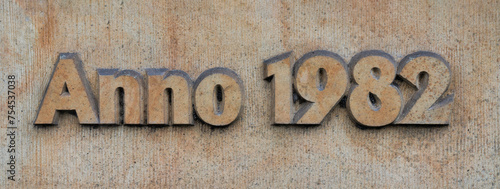 Obraz na płótnie 1982 Jahreszahl