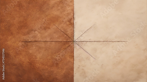 Earthy tones background with simple line drawing, minimalist, neutral colors