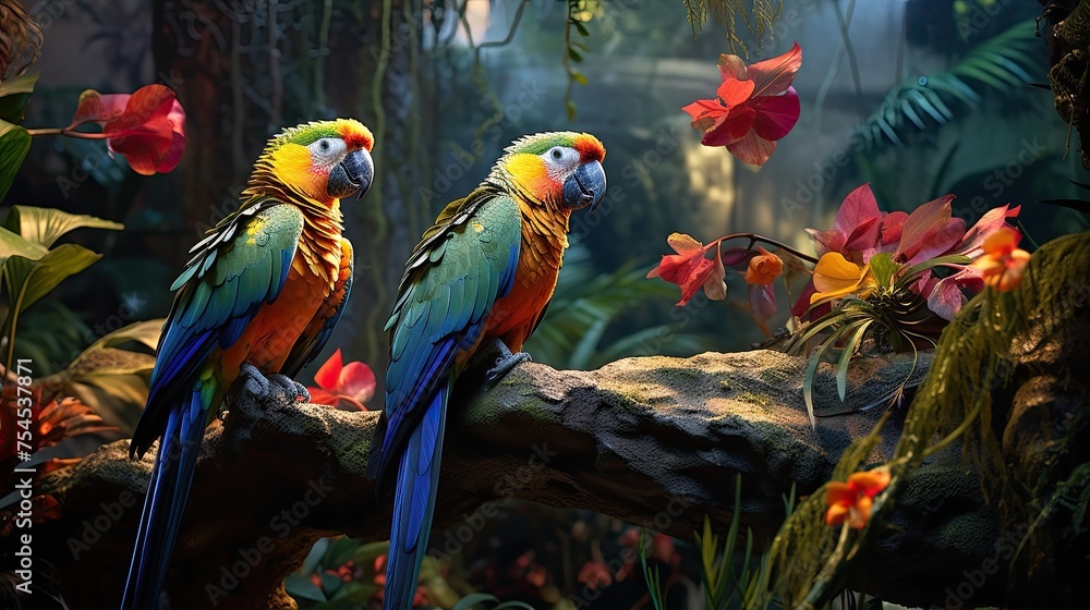 Fototapeta premium amazing rainforest birds