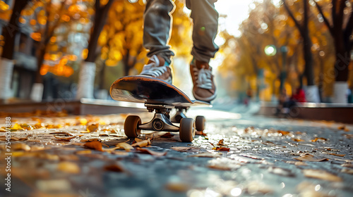 Urban Glide: Skateboarding Through City Streets