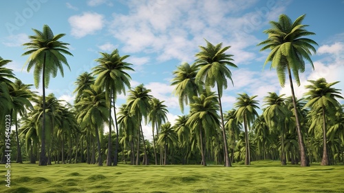 Large Tropic Palm Trees Shapes Cutout Background © Devian Art