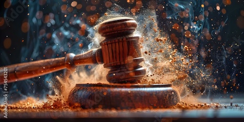 Exciting Charity Auction Event with Gavel Ready to Come Down. Concept Charity Auction, Fundraising Gala, Gavel Moment, Silent Auction Items, Bidding Thrills