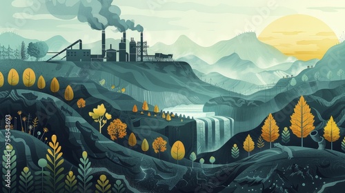 An educational campaign showcasing carbon sequestration importance through engaging visuals to raise public awareness.