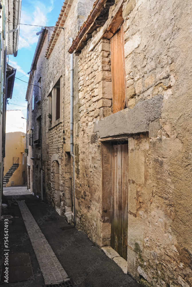 Tenement houses in Sault town in Provence region in France