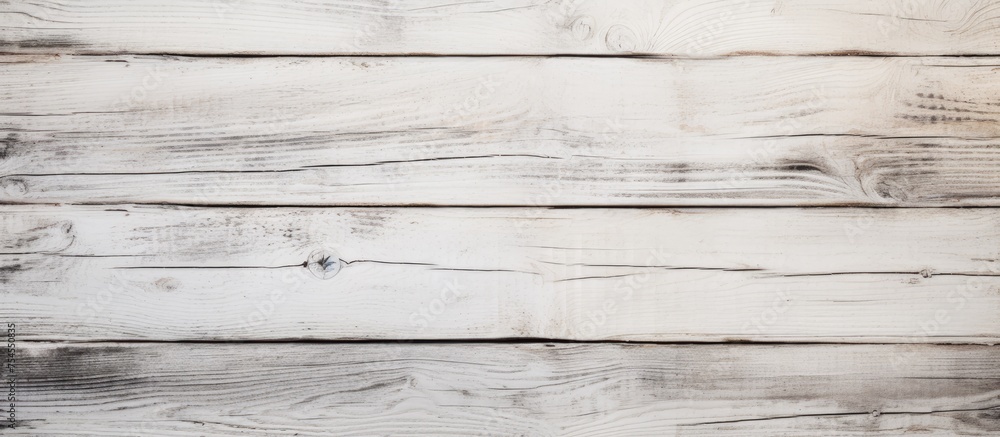Naklejka premium Rustic White Wood Background with Distressed Texture Element for Design Projects
