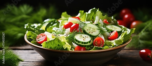 Fresh and Crisp Cucumber Salad in a White Bowl - Healthy Eating Concept