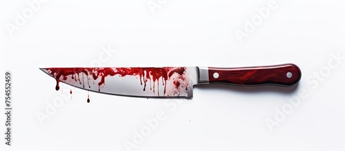 Grim Scene with a Bloodied Knife - Crime and Violence Concept