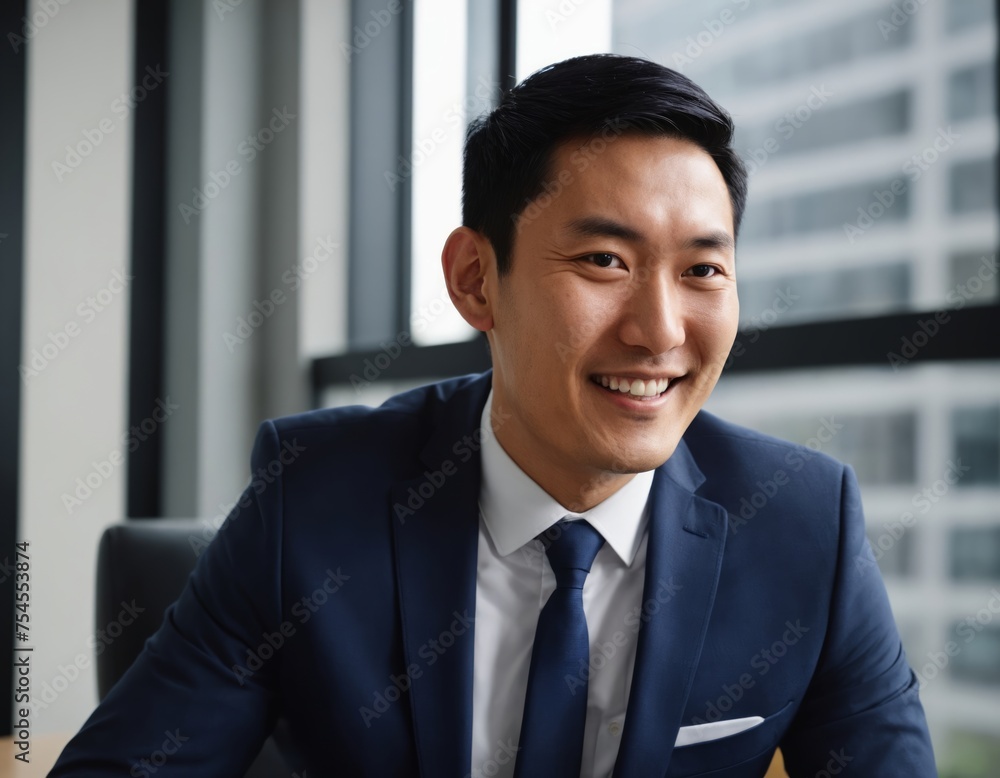 Happy, smiling Asian businessman portrait Happy, smiling Asian businessman portrait