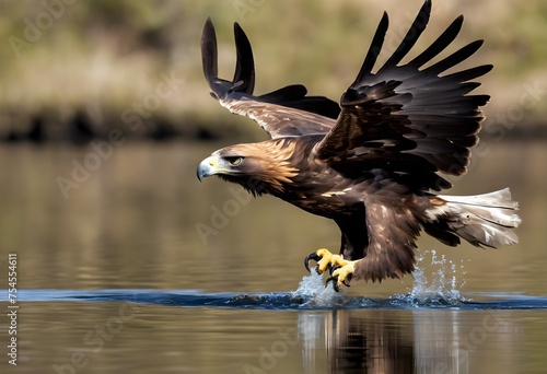 A view of a Golden Eagle in flight