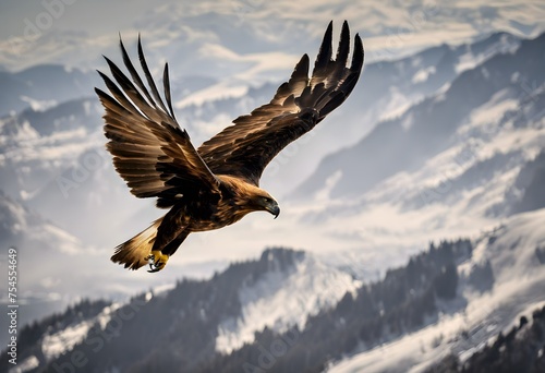 A view of a Golden Eagle in flight © Simon Edge
