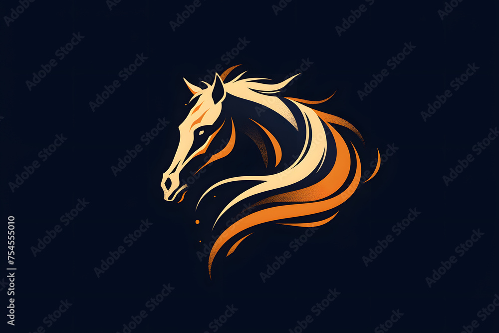 Fototapeta premium Horse Modern Icon Business Design Logo Emblem