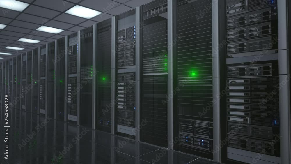 Server Room, Computer Science, 3D Render Server Room, Computer Science, 3D Render