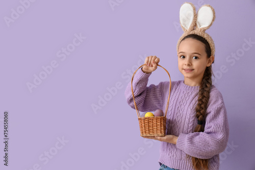 Cute little girl with bunny...