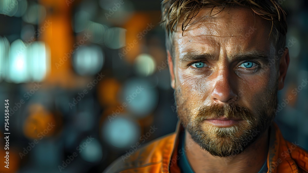 Portrait of Male Factory Worker Posing for Camera Portrait of Male Factory Worker Posing for Camera