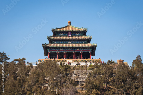 Pavilion of Everlasting Spring Wanchun ting in Jingshan Park, Beijing, China