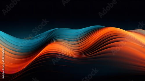 Vibrant Orange Teal White Psychedelic Grainy Gradient